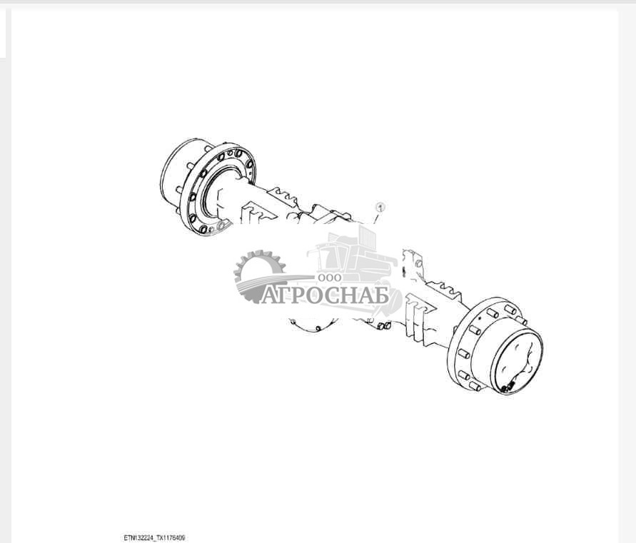 Узел в комплекте заднего моста и дифференциала (270945 